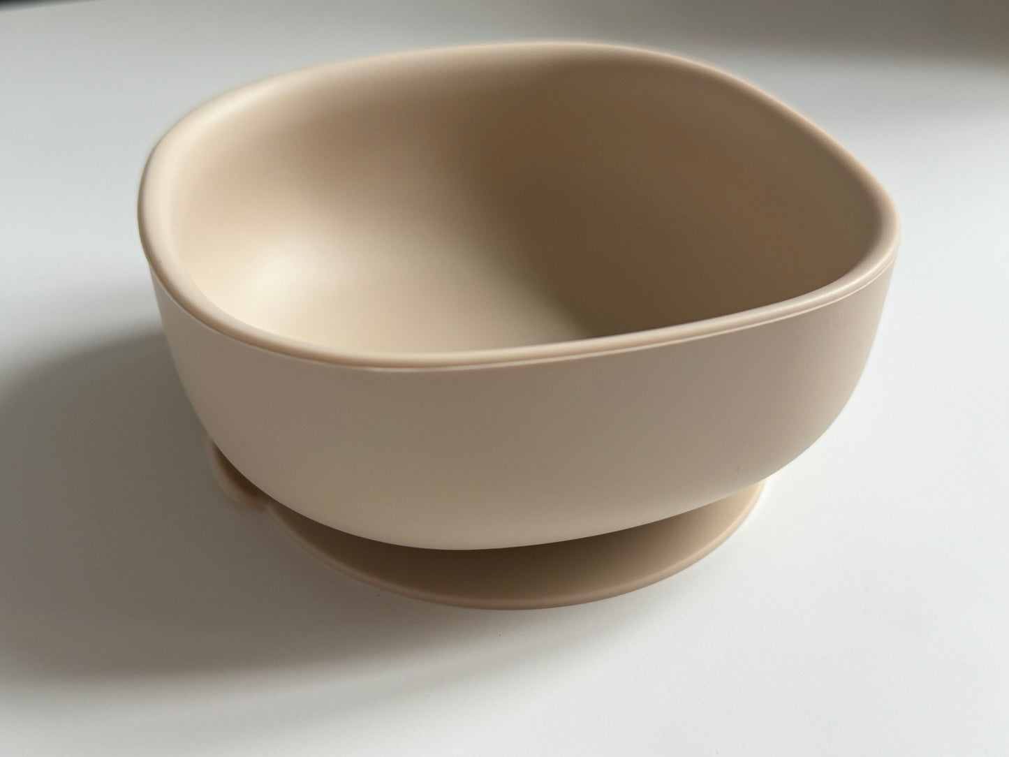 SET REPAS bol et cuillère + fourchette en silicone alimentaire - BEIGE
