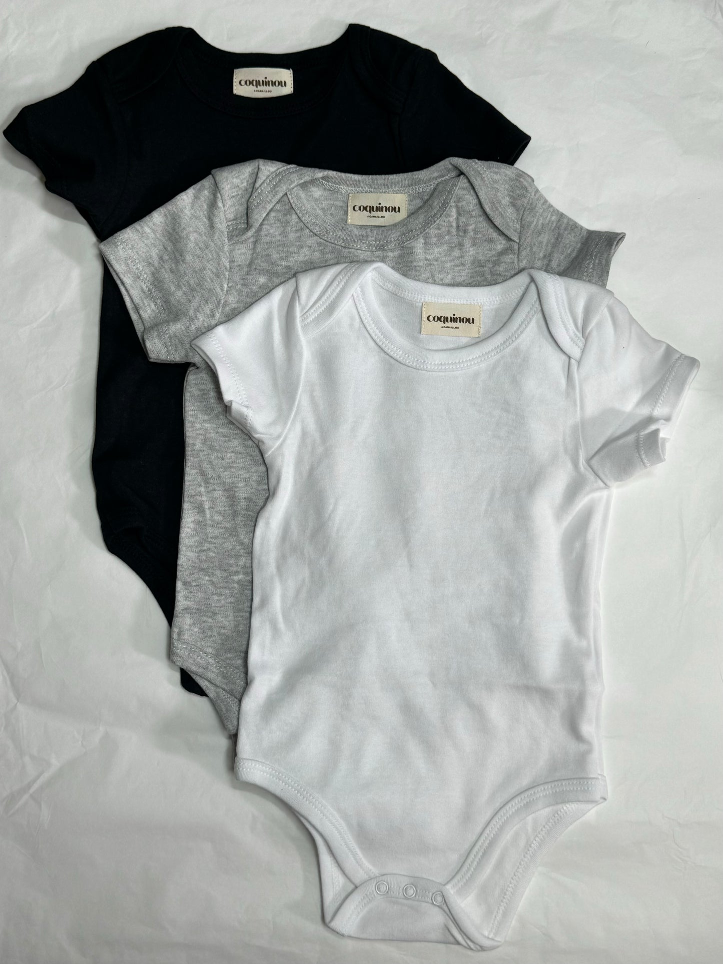 Lot 3 Bodies Basic - Manches courtes