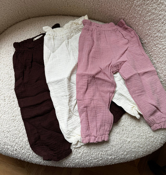 Pantalon en gaze de coton