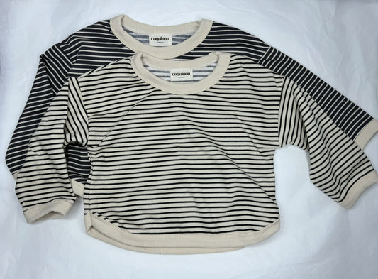 Pull fin à rayures