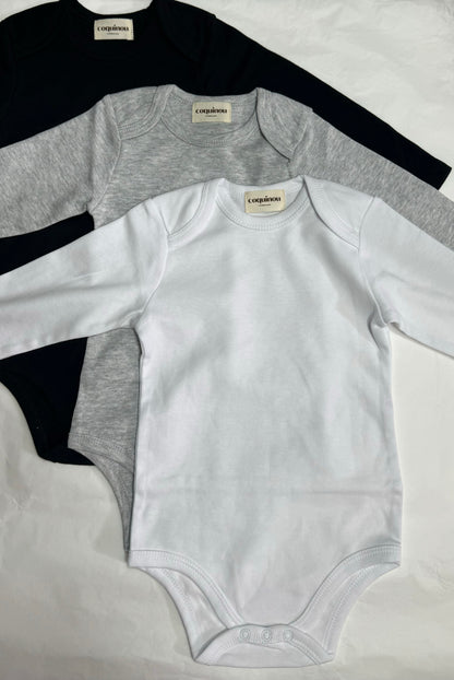 Lot 3 Bodies unisex - Manches longues